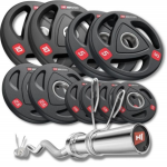 Набор олимпийских дисков Hop-Sport PRO 50 кг с W-образным грифом