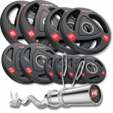 Набор олимпийских дисков Hop-Sport PRO 50 кг с W-образным грифом