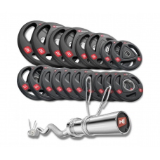 Набор олимпийских дисков Hop-Sport PRO 175 кг с W-образным грифом