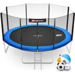Батут Hop-Sport 14ft (427см) синій із зовнішньою сіткою