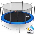 Батут Hop-Sport 12ft (366см) синій із внутрішньою сіткою