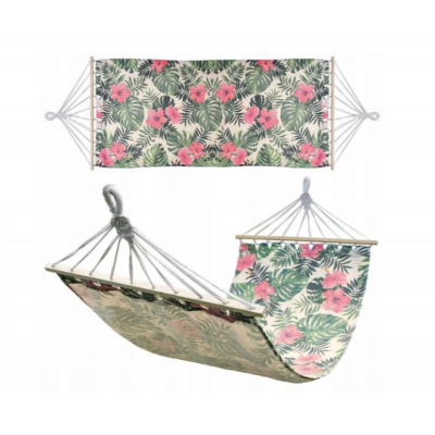 Гамак Jumi Garden тканевый с планкой и чехлом тропик