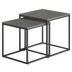 Комплект журнальних столиків Leobert Nika квадратний графітовий
