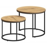 Комплект журнальных столиков Leobert Oreo круглый натуральный