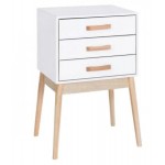 Тумба прикроватная Chomik AVESTA на три ящика в скандинавском стиле