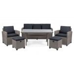 Комплект садових меблів Di Volio Genova Сірий/Графітовий