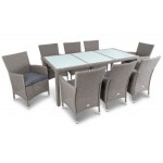 Садові меблі Di Volio VERONA 8+1 сірий/сірий