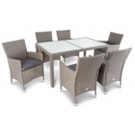 Садові меблі Di Volio VERONA 6+1 Сірий/сірий