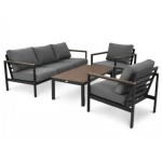 Комплект садових меблів Di Volio Tivoli графітовий/сірий