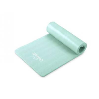 Килимок (мат) для йоги та фітнесу Queenfit NBR 1,5 см бірюзовий