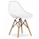 Стул Leobert Sakai с деревянными ножками ажурная спинка белый