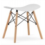 Табурет Leobert Corfu вигнутий у скандинавському стилі білий