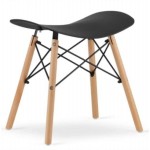 Табурет Leobert Corfu вигнутий у скандинавському стилі чорний