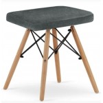 Табурет Leobert Werk квадратний з дерев'яними ніжками сірий