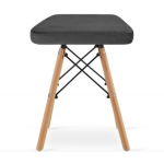 Табурет Leobert Werk квадратний з дерев'яними ніжками сірий