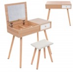 Туалетний столик Chomik SECTOR у скандинавському стилі з відкидним дзеркалом