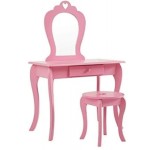 Туалетний столик Chomik ELSA із дзеркалом + стілець рожевий