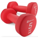 Гантели неопреновые Hop-Sport 2x5 кг красный