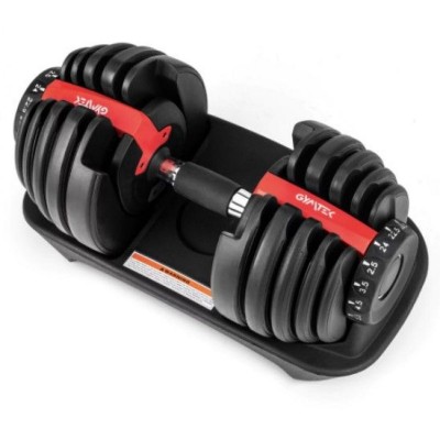 Гантеля розбірна регульована Gymtek 2,5-24 кг G-66882 Червона-Чорна