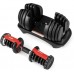 Гантеля розбірна регульована Gymtek 2,5-24 кг G-66882 Червона-Чорна