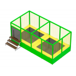 Батутный комплекс двойной KIDIGO 2,4х4,8м