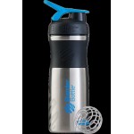 Спортивна пляшка-шейкер BlenderBottle SportMixer Stainless Steel Cyan 820мл (з нержавіючої харчової cтали) 