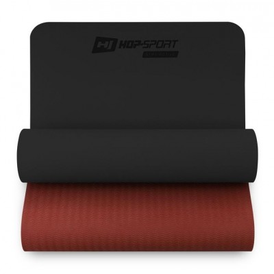 Килимок для фітнесу Hop-Sport TPE 0,6 см HS-T006GM чорно-червоний
