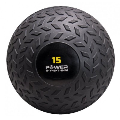 Мяч SlamBall для кросфита и фитнеса Power System PS-4117 15кг рифленый