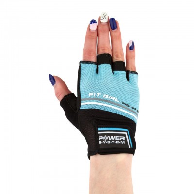 Перчатки для фитнеса и тяжелой атлетики Power System Fit Girl Evo PS-2920 Blue S