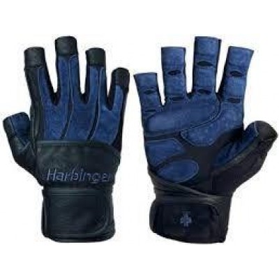 Перчатки HARBINGER BioForm WristWrap Black/Blue L 131032