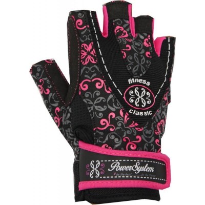 Перчатки для фитнеса и тяжелой атлетики Power System Classy Женские PS-2910 S Black/Pink