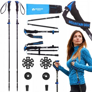 Трекинговые палки Mountain Goat Pro+ 43-130 см Black/Blue (P-5907739318244) Трекинговые палки Mountain Goat Pro+ 43-130 см Black/Blue (P-5907739318244)