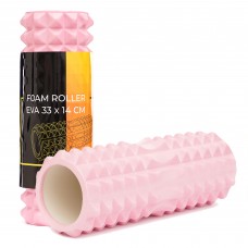 Массажный ролик Cornix EVA 33 x 14 см (валик, роллер) XR-0326 Light Pink