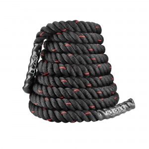 Канат тренувальний 4FIZJO Battle Rope 12 м для кросфіту Black (P-5907739312259)