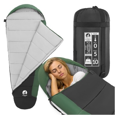 Спальный мешок (спальник) кокон Mountain Goat Pro+ 0 ...+10°C R Black/Olive (P-5905973400978)