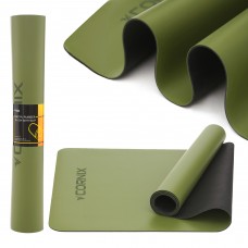 Коврик спортивный Cornix PU 183 x 68 x 0.4 см для йоги и фитнеса XR-0321 Green