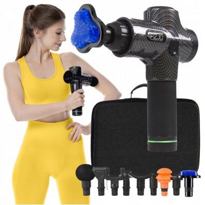 Ручной перкуссионный массажер 4FIZJO Massage Gun Ultra Cool Edition 100 Вт массажный пистолет (P-5905973401470)