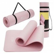 Килимок (мат) спортивний 4FIZJO NBR 180 x 60 x 1 см для йоги та фітнесу Pink (P-5907739317001)