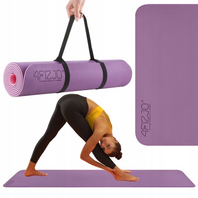 Коврик (мат) спортивный 4FIZJO TPE 180 x 60 x 0.6 см для йоги и фитнеса Violet/Pink (P-5907739316950)