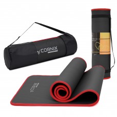 Коврик спортивный Cornix NBR 183 x 61 x 1 cм для йоги и фитнеса XR-0094 Black/Red