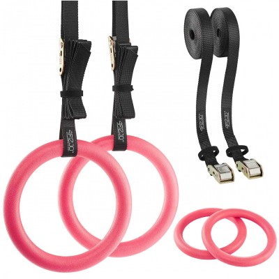 Гімнастичні кільця 4FIZJO з ABS пластику, що регулюються Pink (P-5907739314888)