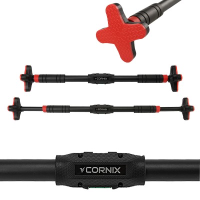 Турник раздвижной для дома Cornix Pro+ 65-100 см XR-0286 Black/Red