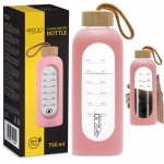 Пляшка для води спортивна 4FIZJO 750 мл скляна Pink (P-5905973404204)