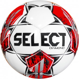 Мяч футбольный SELECT Diamond v23 (127) бел/красн, 3