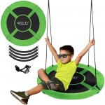 Гойдалка-гніздо кругла 4FIZJO L 100 см Black/Green (P-5907739314512)