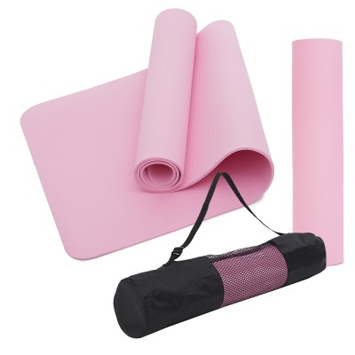 Килимок (мат) спортивний SportVida TPE 183 x 61 x 1 см для йоги та фітнесу SV-EZ0060 Pink