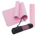Килимок (мат) спортивний SportVida TPE 183 x 61 x 1 см для йоги та фітнесу SV-EZ0060 Pink