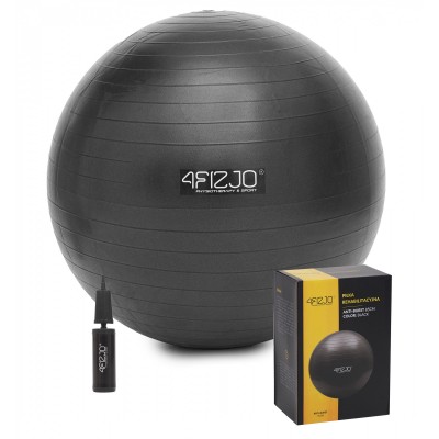 Мяч для фитнеса (фитбол) 4FIZJO 85 см Anti-Burst Black (P-5907222931516)