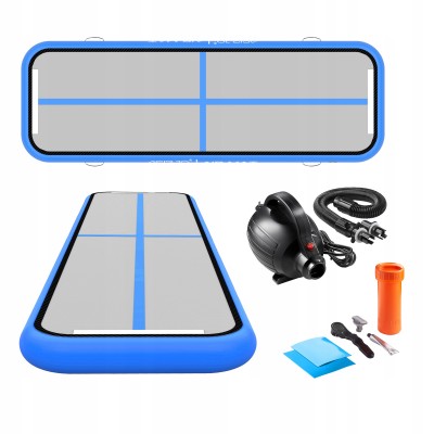 Мат надувний гімнастичний 4FIZJO Air Track Mat 300 x 100 x 15 см White/Blue (P-5907739311771)