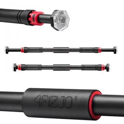 Турник раздвижной для дома 4FIZJO 66-100 см Black/Red (P-5907739310385)